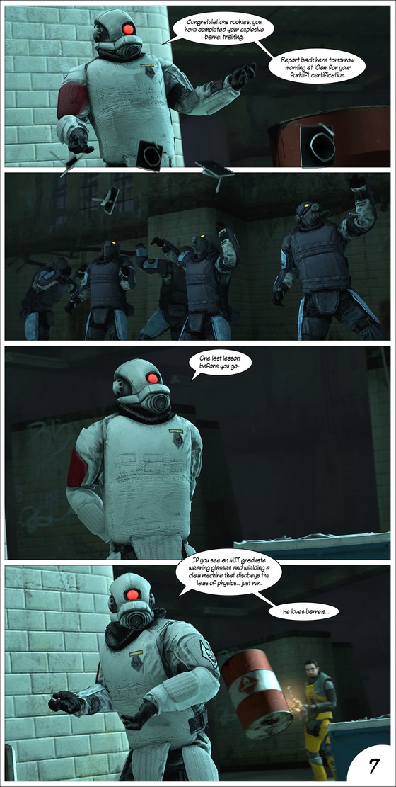 Boom 101 Part 2
Pages 5-7 of the comic.
Here are pages 1-4
https://community.lambdageneration.com/half-life/post/kd9erfif2dr