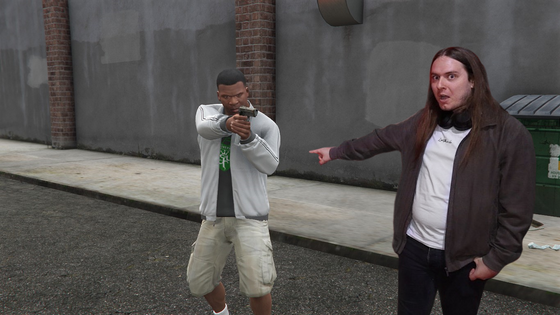 the whole Robo visits Los Santos saga
1. Robo finds Franklin
2. ROBO NO
3. Robo buys a Gun
4. Robo gets in on an FIB job
(more in comments)