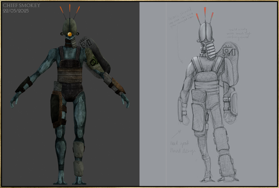 The "Hoard" warrior race, HL2-fidelity models based on Ted Backman's original sketches from 1999.