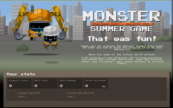 Remember these little guys? It's been 10 years since we got a really interactive Steam Summer Sale event like those.
Yeah... I miss those a lot.