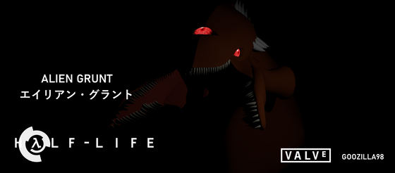 Introduced a newer creature design had never saw.
Include.
ALIEN GRUNT & ALIEN CONTROLLER.
the second post are done, next time i will introduce with Tentacle and Gonarch soon.
Half-Life by Valve
3D model by Me (GOOZILLA98)
