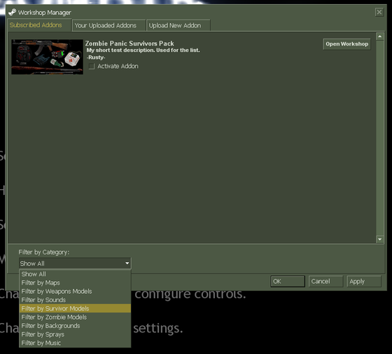 Oh no, I accidentally made a working Workshop system for Zombie Panic!