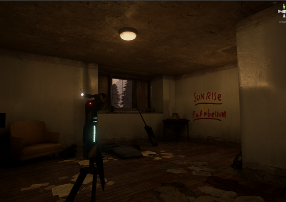 Images of V 2.0 of my new map made for HL2RP on VRC. Features awesome things like parallax mapping and shiny surfaces... thanks to the folks over at hl2rtx for the height maps and fulfilling my parallax mapped day dreams.
(And credit goes to Liminaldoggo the creator of Outlands House on the Garry's mod workshop for the original map that I added onto and gave a unity makeover)