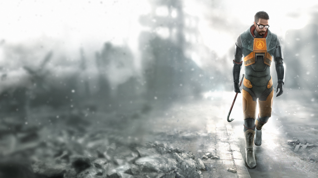Half-Life 2 (Lonely Road):
1 - White Background: It was chosen to eliminate distractions and accentuate Gordon Freeman's isolation. The white background is also an interpretation of what is behind Gordon, does not matter or has been erased from existence;
2 - Minimalist Composition: Gordon is a Shining Star and the scenery around him is not. Focusing only on Gordon and his lonely journey. The straight and endless road contributes to the feeling of an arduous and endless path;
3 - Digital Art: Probably done in Photoshop or other tools to create this tone that the Lonely Road has;
4 - Legacy: Its legacy lies in the ability to communicate the soul of the game in a concise and impactful way, resonating with players and artists for years. It reflects Half-Life 2's artistic vision of creating an oppressive and melancholic world, where Gordon's journey is often lonely and challenging. This visual depiction of Gordon on an endless path, with his past "erased" behind him, is a powerful reflection of the narrative of Half-Life 2, where he is a quasi-messianic figure in a desolate world, with an immense burden on his shoulders. The cover of the book "Raising the Bar" (which chronicles the development of Half-Life 2) uses art from Lonely Road.
Art by Dhabih Eng (Valve Concept Artist, 1998-present).