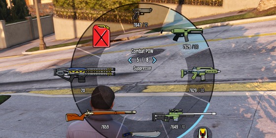 Colorful HUD Weapons, Radio & Weapons Wheel (3 SIZES) v3.0 addon - Grand Theft Auto V